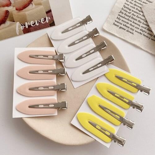 4pcs Hairdressing Makeup Seamless Hair Clip for Women Headdress Duckbill Clip Girl Hairpin