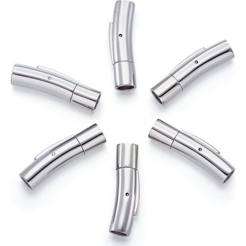 10 sets Column 304 Stainless Steel Bayonet Clasps Mixed Style For DIY Jewelry Making Necklaces Bracelets Handicrafts Supplies