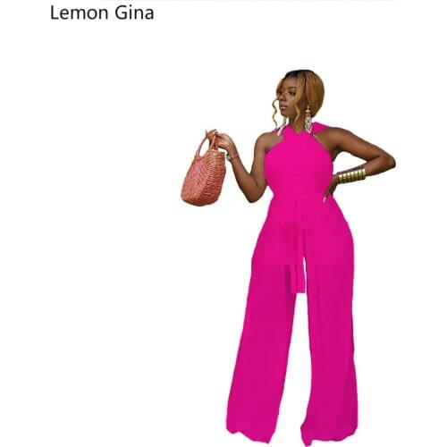 Lemon Gina Fit Fitting Mesh Strapping Zipper Jumpsuit