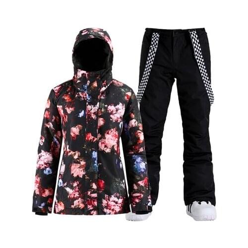 2020 Women Ski Jacket Pant Winter Super Warm Snowboard Suit Windproof Waterproof Thicken Outdoor Sport Clothing Trouser Set New