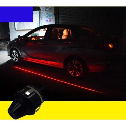 1pcs Side Rear View Mirror LED Car Laser Strobe Fog Light Welcome Light
