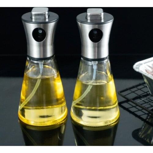 100/200ml Stainless Steel Empty Spray Bottle kitchen Olio Sprayer Leak-proof Soy Sauce Olive Bottle Dispenser BBQ Cooking Tools