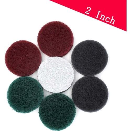 15 PCS 2 Inch Multi-purpose Flocking Scouring Pad 240-800 Grit Industrial Heavy Duty Nylon Cloth for Polishing & Grinding