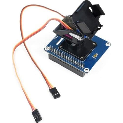 2-DOF Pan-Tilt HAT For Raspberry Pi/Jetson Nano,Light Intensity Sensing,I2C Interface,PWM driver PCA9685,12-bit Resolution