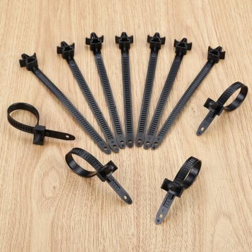 30Pcs Wire Tie Clip Releasable Nylon Tie Wrap Cable Fastening Clips Self-locking Plastic Zip Tie Fastener Fit for All Cars