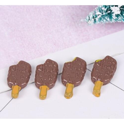 4Pcs 1:12 Dollhouse Miniature Food Chocolate Popsicles Doll Kitchen Accessories
