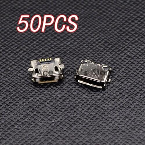 50pcs Micro USB 5pin B type Female Connector 2 Fixed feet For Mobile Phone Micro USB 5 pin Charging Socket