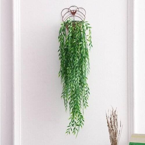 95cm long 5 forks green hanging plants Simulation Leave Vine Home garden Landscape Decoration Flowers wedding supply