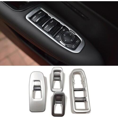 ABS Matte For Cadillac XT5 2016 2017-2019 2020 Car Accessories Door Window Glass Lift Control Switch Panel Cover Trim Sticker