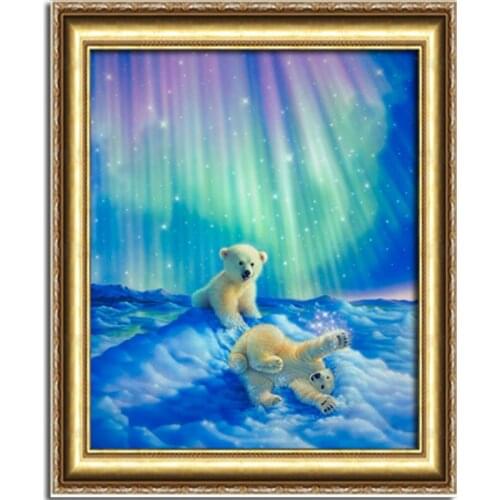 3d Full Diamond Embroidery Home Decor Diamonds Mosaic Painting Pasted Diamond Painting Canvas Square Drill Northern Baby Bear