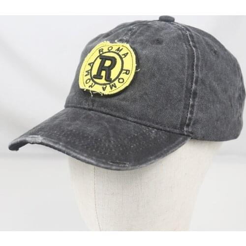 Washed Cotton Pigment Dyed Baseball Cap Men Women Unstructured Cap Embroidered Text R Soft Retro Style Dad Hat Adjustable