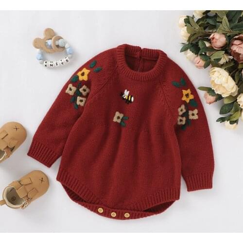 Infant Baby Girls Rompers Toddler Kid Clothing Long Sleeve Romper Embroidered Jumpsuit Outfits Baby Girls Clothes