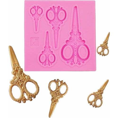 Gadgets Fondant Mold Scissors Clay Resin Polymer Clay Wax Flexible Moulds Fondant Gum Paste Chocolate Craft Mold For Resin