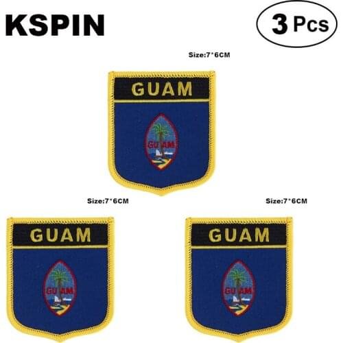 Guam Shiled Shape flag patches national flag patches for Cothing DIY Decoration