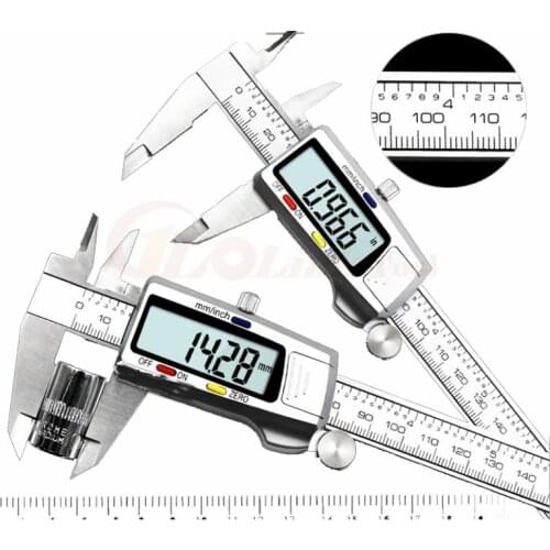 Measuring Tool Stainless Steel Digital Caliper 6 "150mm Messschieber paquimetro measuring instrument Vernier Calipers