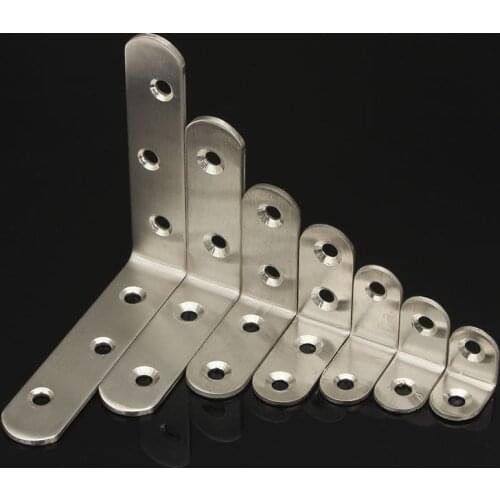 2pcs/lot 20mm/25mm/30mm/40mm stainless steel angle bracket L shape satin finish frame board support