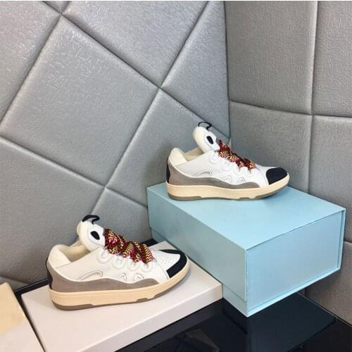 2020 Autumn and winter new Luxury brand Breathable sneakers Splicing shoes Casual womens shoes leather high quality Eu34-40