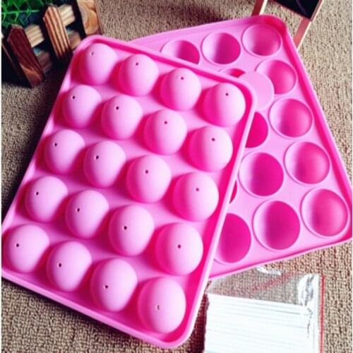 20 Holes Round Lollipop Silicone Mold Chocolate Making Mould Sweet Candy Jelly Decorating Tools DIY Cake Bakeware Decor