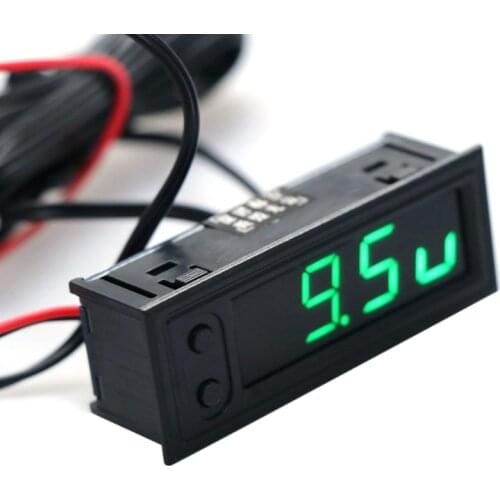 DIY Multifunction Clock Car Temperature Battery Voltage Monitor Voltmeter DC 12V
