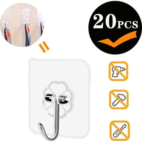 Multifunctional Wall Stick Hooks Magic Paste Kitchen Bathroom Wall-Mounted Towel Hanger Ceramic Tile Glass Stick Hook