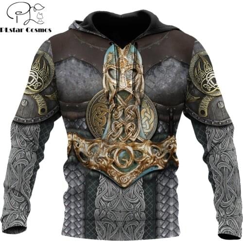 PLstar Cosmos 2021 Autumn Hoodies Viking Knights Chain Armor 3D Printed Mens Sweatshirt Unisex Zip Pullover Casual Jacket DW655