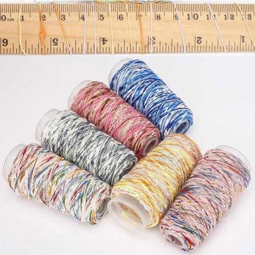 50g/set Crochet Project Fine Beaded Thread Mom Pass Time DIY Hand-Knitting Yarn