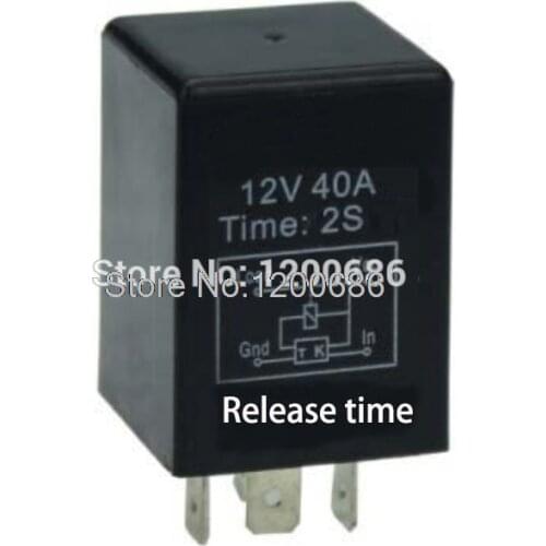 30A Automotive 12V Time Delay Relay SPDT 2S 2 second 10S 5S delay release off relay output turn off after turn off switch