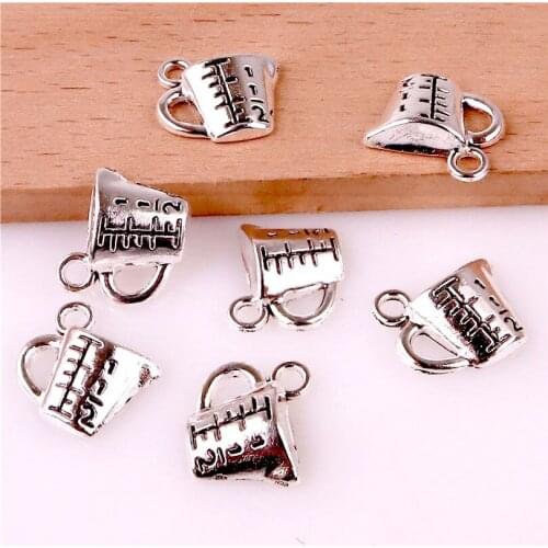 New 35pcs/lot Tibetan Silver Measuring cup Charms Pendants Graduated cup Alloy Pendant DIY Handmade Jewelry Accessories 24035