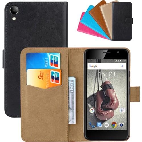 Luxury Wallet Case For Fly Knockout (FS524) PU Leather Retro Flip Cover Magnetic Fashion Cases Strap