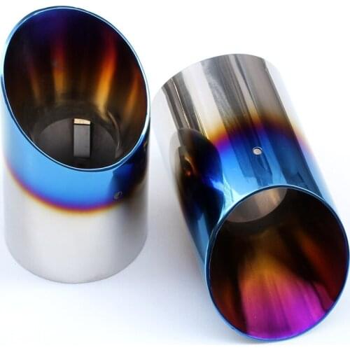 84mm 3.3" Inlet Car Rear Exhaust Muffler Tip End Tailpipe Silencer Cover Trim Fit For Mazda 6 CX-5 2014-2017 Accessories