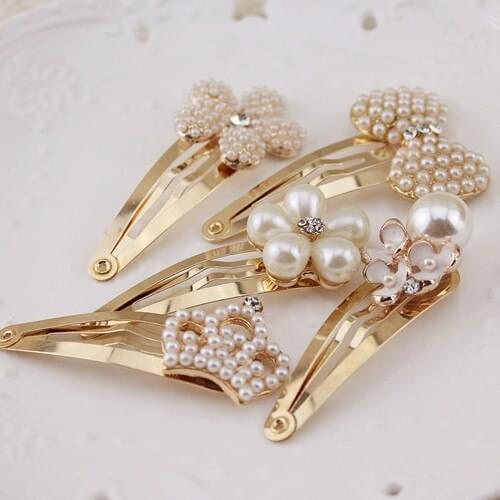 High Quality Cute Pet Diamond Pearl BB Clip Hairpin Pet Dog Cat Headdress Flower Accessories 20pcs