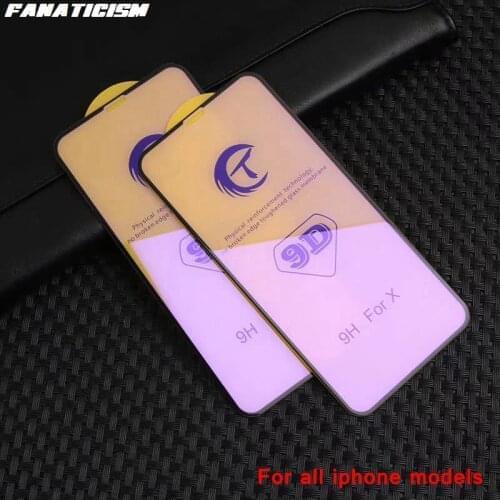 100pcs Anti Blue-Ray 9D Tempered Glass For Iphone 12 Pro Max Iphone 12pro IPhone 12mini Iphone12 Anti-Purple Light Glass Film