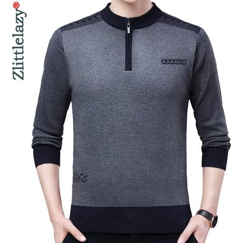 ZLITTLELAZY Men's Pullovers With Zip