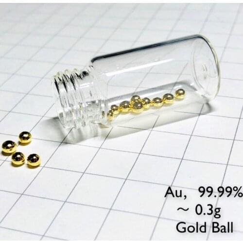 0.3 Gram 99.99% Gold metal Pellet - Pure Element 79 Sample