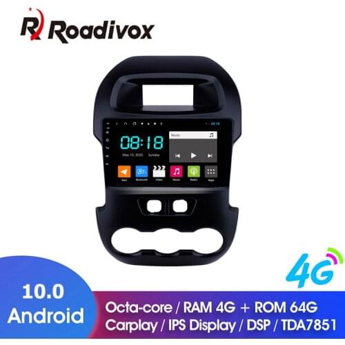 9" Car Radio HD Auto Audio Android 10.0 Multimedia Video Player Autoradio Audio Navigation GPS Tracker For Ford Ranger 2011 2014