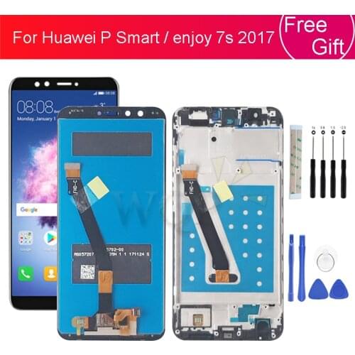 For Huawei P Smart LCD Display enjoy 7s 2017 Touch Screen Digitizer Assembly With Frame FIG LX1 L21 L22 Screen Replacement