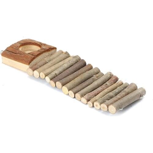 Home Pet Training Pet Natural Pine Climbing Ladder for Pet Rabbit Hamsters Guinea Pig and Small Animals Supplies