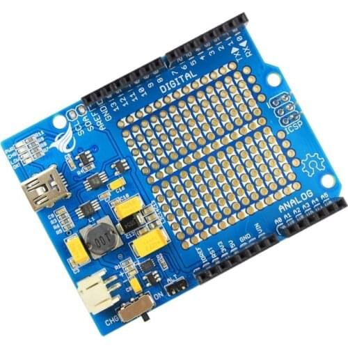 Elecrow LiPower Shield for Arduino Portable Device 2 In 1 Development Board 3.7V LiPo Battery Module DIY Kit