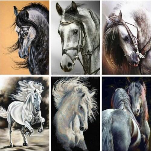 EverShine Diamond Painting Horse Cross Stitch Diamond Art Animals Mosaic Embroidery Kits Handicraft Hobby Gift Wall Decor