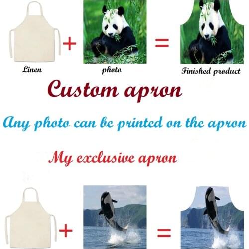 Photo Customization Apron Ladies Apron Baking Apron Kitchen Cooking Apron Men women kid Apron Cafe Kitchen Apron Ladies barber
