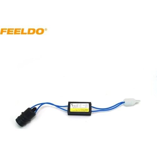 FEELDO 2Pcs DC12V T10/W5W/194 LED Light Warning Canceller Decoder Load Resistor NO-OBD Error NO Hyper Flash #AM2273