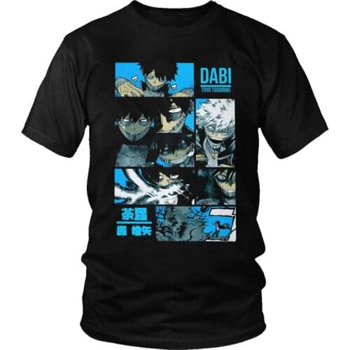 No Boku Hero Academia Shoto Todoroki Tshirt Men Graphic Tees Top Cotton T Shirt Short Sleeve Japan Manga Anime T-shirt Gift
