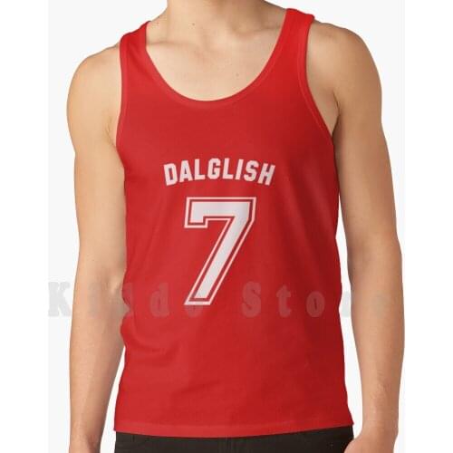 Kenny Dalglish Tank Tops Vest Sleeveless Scouse Football Soccer League Scottish Scotland King Kenny Number 7 Dalglish