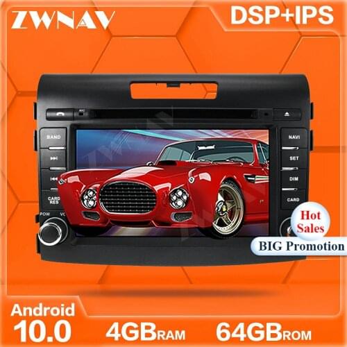 IPS Android 10.0 4+64G screen Car DVD Player GPS Navi For Honda CRV CR-V 2012-2016 Auto Radio Stereo Multimedia Player Head Unit