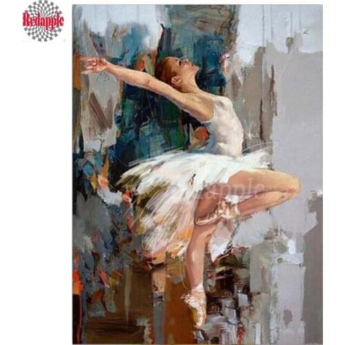 Handmade Dancing Ballerina 5d diy diamond painting girl full diamond embroidery rhinestone mosaic portrait 3d cross-stitch decor