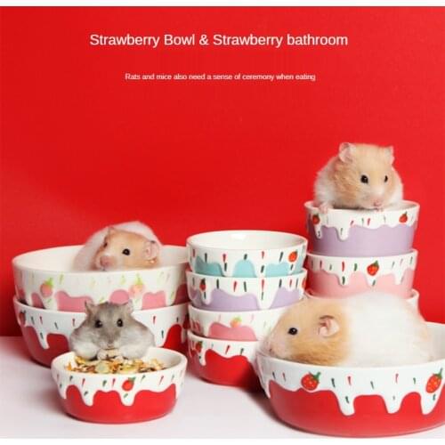Ceramic Hamster Bowl Heavy Anti-tipping Hamster Sand Bath Basin Golden Bear Hamster Bathtub Hamster Accessories Hamster Supplies