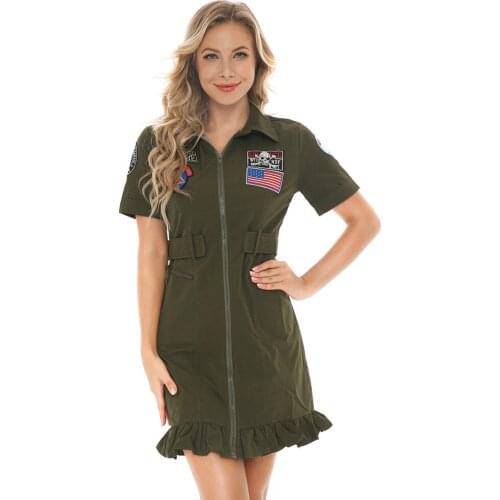 Halloween space suit space pilot dress Cosplay adult female pilot costume