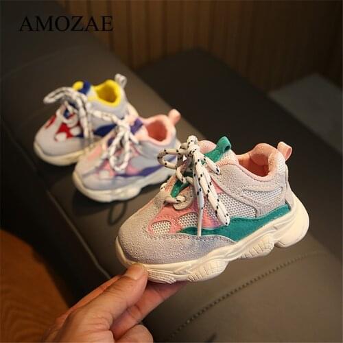 Spring Baby Girl Boy Toddler Shoes Infant Casual Running Shoes Soft Bottom Comfortable Stitching Anti-Slip Children Sneaker