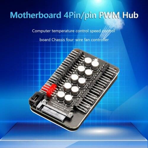 Motherboard HUB 4 Pin PWM Hub Cooler Fan Splitter Extension Cable SATA Power Supply PC Cooling Speed Controller Adapter Cooling