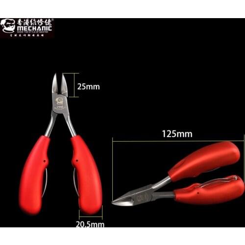 Mechanic original imported double spring design oblique cutting pliers for mobile phone motherboard repair